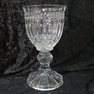 Crystal Candy Dish Pedestal heavy clear cut good condition NO lid ASTORIA